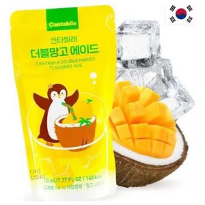 bebida coreana llamada Cantabile Double Mango Flavored Ade
