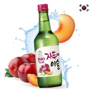Soju Jinro sabor ciruela (Jinro Plum Soju).